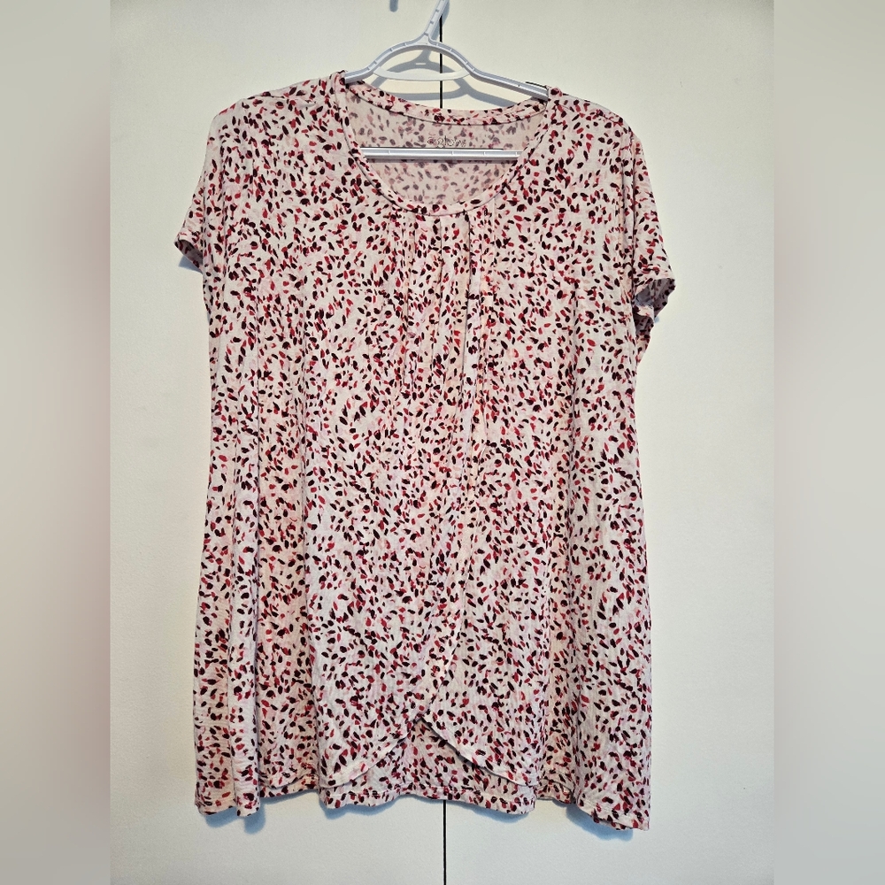 A:Glow Printed Top - Pink and‎ Black